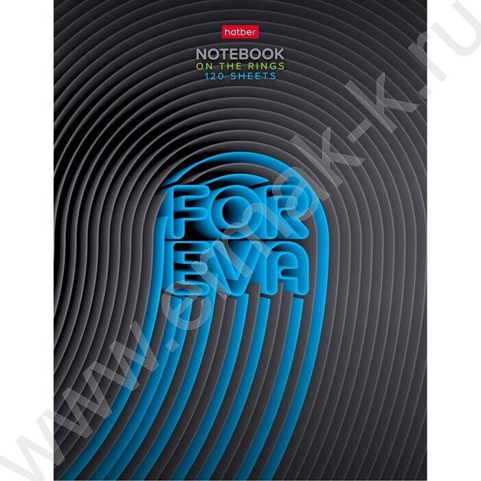 Тетрадь 120л клетка/кольца "Foreva" /глянц.лам. | Фото 1