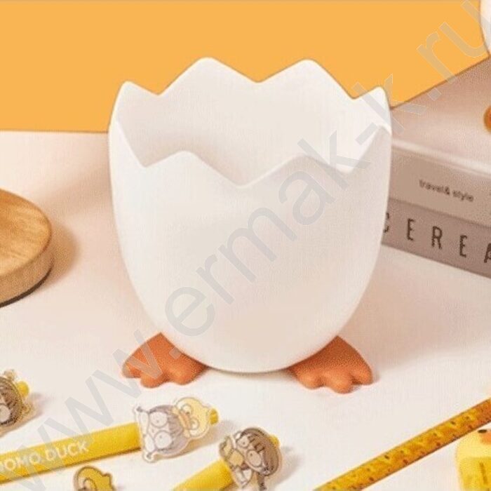 Подставка д/каранд. и ручек "Duck & egg" 11,5*11,5см  /белая | Фото 1