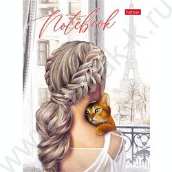 Зап. книжка  80л А6 тв.обл. "Окно в Париж" глянец/клетка | Фото 1