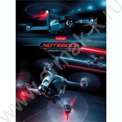 Зап. книжка  80л А6 тв.обл. "DRONE" глянец/клетка | Фото 1