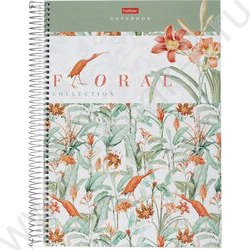 Тетрадь 160л А4 клетка/спираль/тв.обл. "Floral collection" /многоуров.перфорация | Фото 1