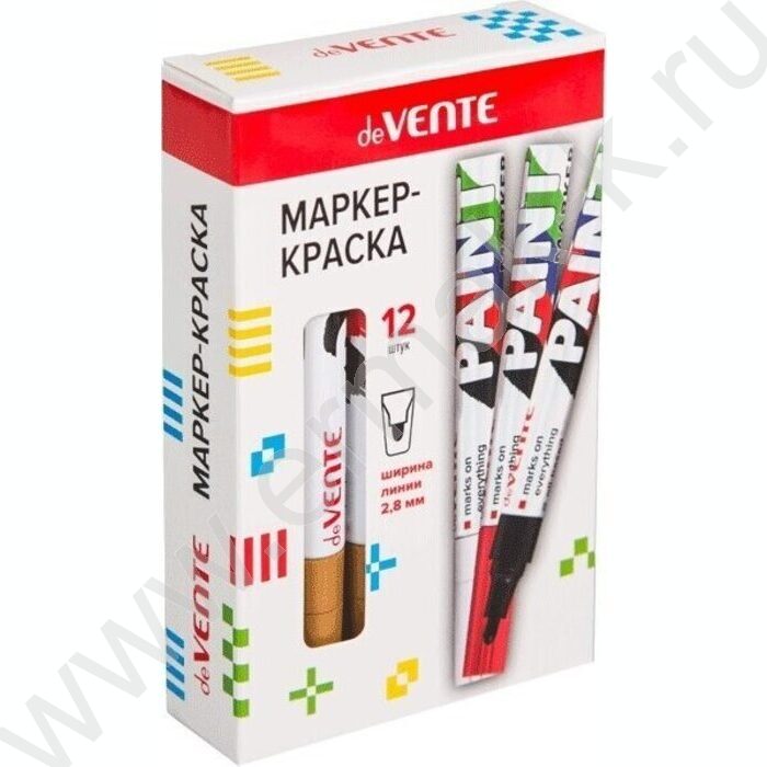 Маркер-краска /золотистый/ 2,8мм круг /нитро-основа | Фото 2