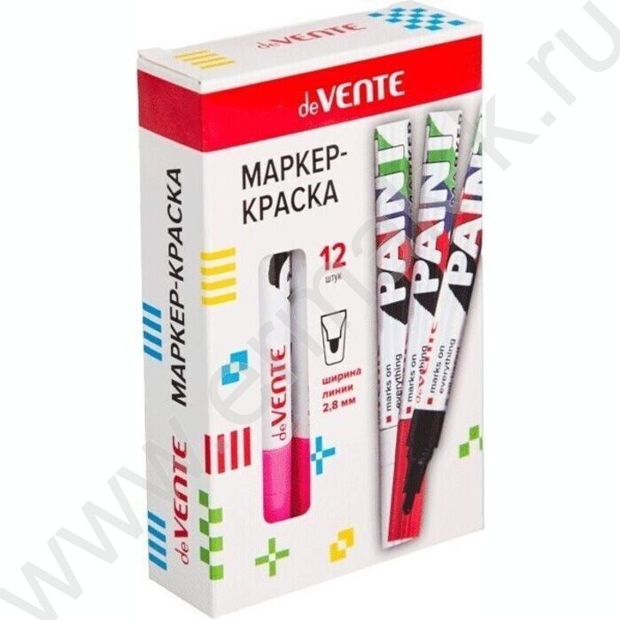 Маркер-краска /розовый/ 2,8мм круг /нитро-основа | Фото 2