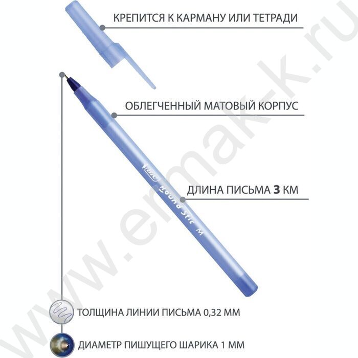Ручка шар Round Stic 1,00мм синяя | Фото 5