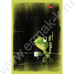 Тетрадь  48л А4 клетка "Лягух Кир" /мат.лам.тиснение/ 5видов | Фото 1