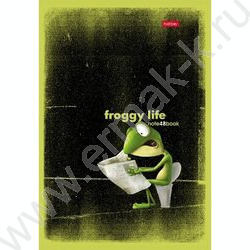 Тетрадь  48л А4 клетка "Лягух Кир" /мат.лам.тиснение/ 5видов | Фото 2