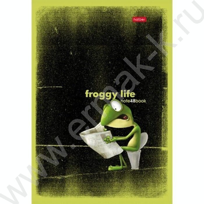 Тетрадь  48л А4 клетка "Лягух Кир" /мат.лам.тиснение/ 5видов | Фото 2
