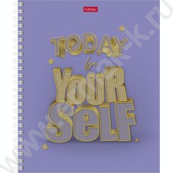 Тетрадь  96л клетка/спираль "Золотые мысли" /мат.ламин. 3D фольга/ ассорти | Фото 2