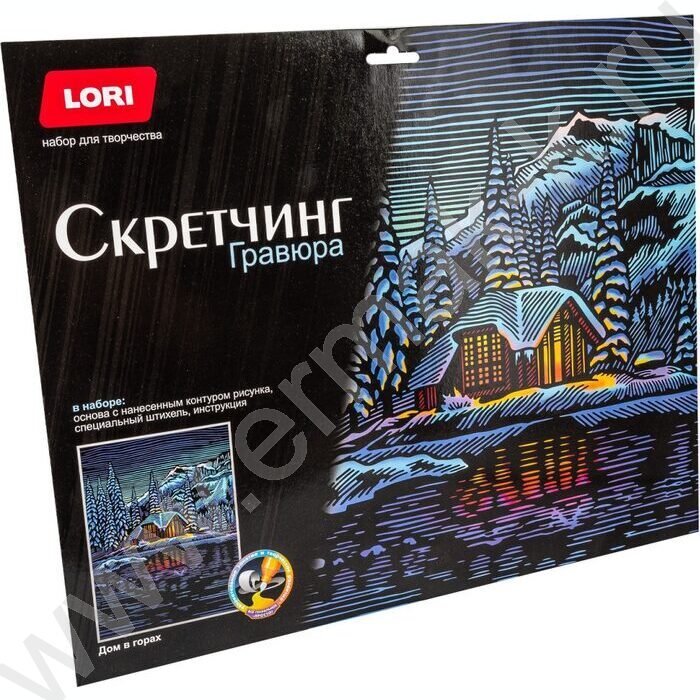 Набор д/творчества Скретчинг "Дом в горах" 30*40 | Фото 2