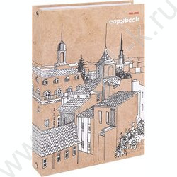 Тетрадь  80л клетка/кольца "Крыши домов" | Фото 1