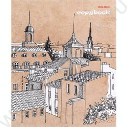 Тетрадь  80л клетка/кольца "Крыши домов" | Фото 2