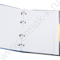 Тетрадь  80л клетка/кольца "Круги на воде" /лянец/лен/ | Фото 3