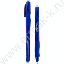 Ручка гелевая Пиши-Стирай 0,7мм синяя "School" /полупрозр. корпус /резин. держатель /2 ластика | Фото 1