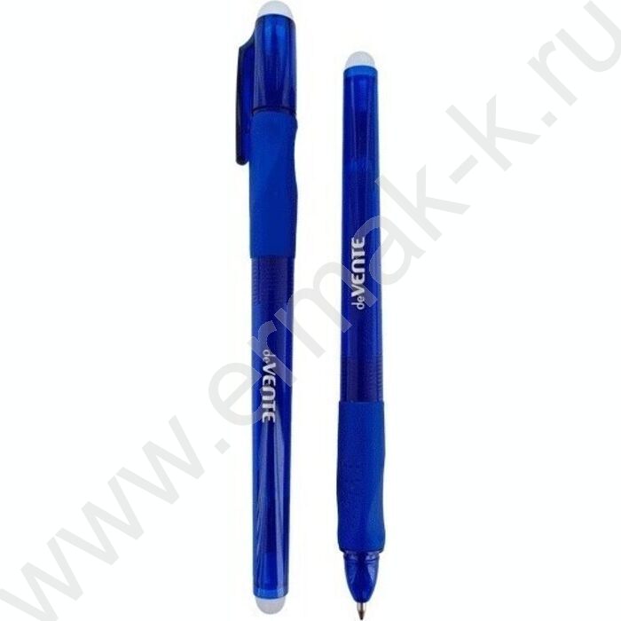 Ручка гелевая Пиши-Стирай 0,7мм синяя "School" /полупрозр. корпус /резин. держатель /2 ластика | Фото 1