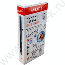 Ручка гелевая Пиши-Стирай 0,7мм синяя "School" /полупрозр. корпус /резин. держатель /2 ластика | Фото 2