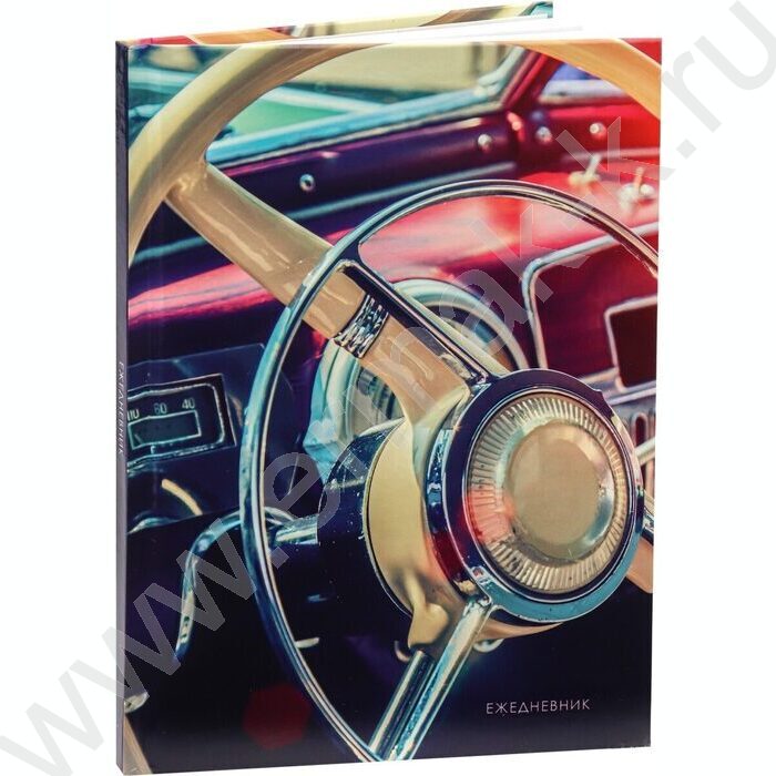 Ежедневник н/дат А5  64л Руль автомобиля /тв.обл.,блок с точкой через 1/ | Фото 1