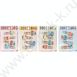 Закладки д/книг скрепка 6,5см 4шт FUGU COFFEE | Фото 2