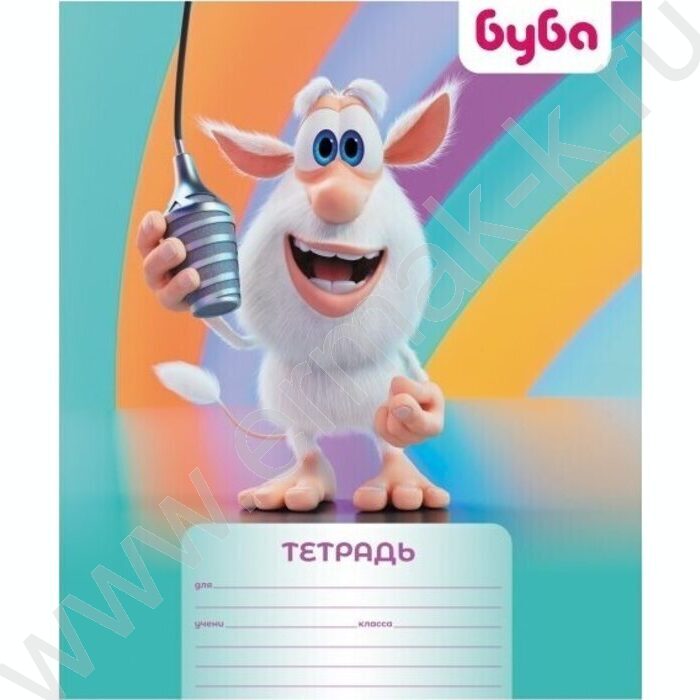 Тетрадь  12л линейка узкая "Буба" ассорти | Фото 2