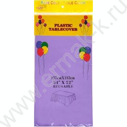 Скатерть 137*183см п/э сиреневая | Фото 1