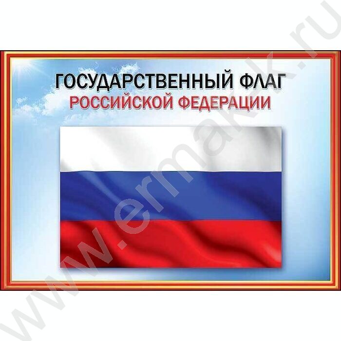 Плакат "Флаг РФ" А4 | Фото 1