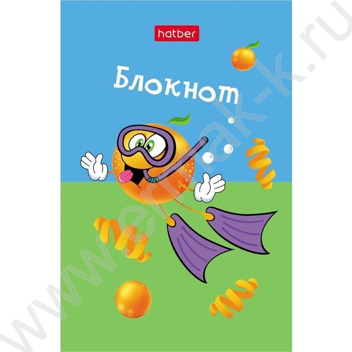 Блокнот  48л А7 3-х цв.блок "Экстремальный апельсинчик" | Фото 5