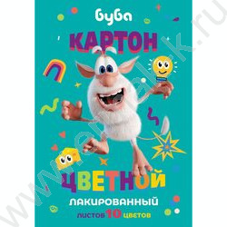 Картон цв. лакированный А4 10л/10цв Буба | Фото 1