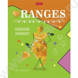 Тетрадь  80л клетка "Модные апельсинки" /мат. ламин./ 5видов | Фото 5