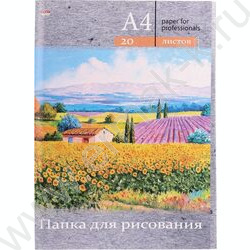 Папка д/рисования А4 20л 120г/м² "Цветочные поля" | Фото 1