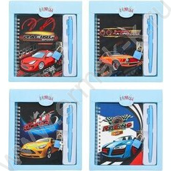 Блокнот  48л 15*11см "Машины" спираль,яркая,цв.тв.обложка+замочек+авторучка,клетка | Фото 1