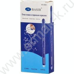 Ручка гелевая со стираемыми чернилами синяя 0,5мм /синий корпус с серебристым рисунком | Фото 3