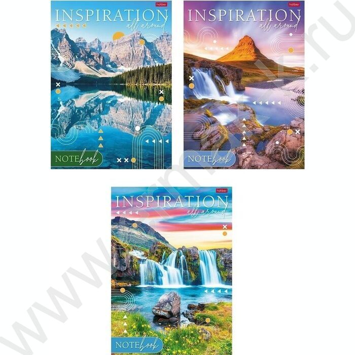 Тетрадь  80л А4 линейка "Вдохновение вокруг" /глянц.ламин.,тиснение/ | Фото 1