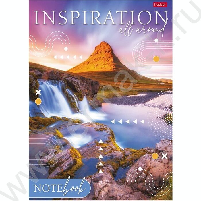 Тетрадь  80л А4 линейка "Вдохновение вокруг" /глянц.ламин.,тиснение/ | Фото 3