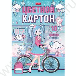 Картон цв. А4 10л/10цв Неко-Тян_аниме | Фото 1