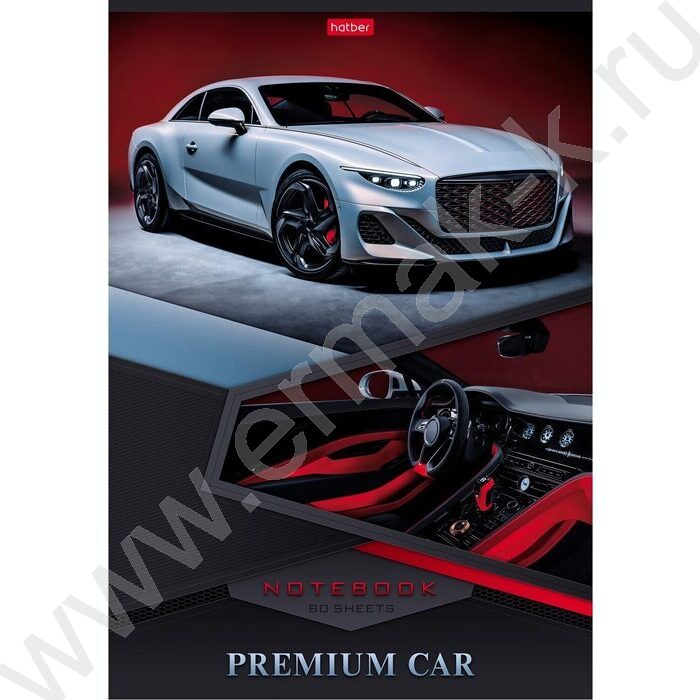 Тетрадь  80л А4 клетка "Премиальные авто" | Фото 1