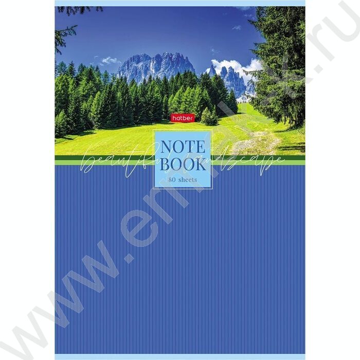 Тетрадь  80л А4 клетка "Живописные пейзажи" | Фото 3