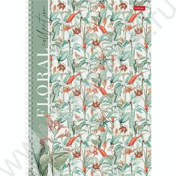 Тетрадь  80л А4 клетка/спираль "Floral collection" мат.лам. | Фото 1