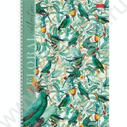 Тетрадь  80л А4 клетка/спираль "Floral collection" мат.лам. | Фото 2