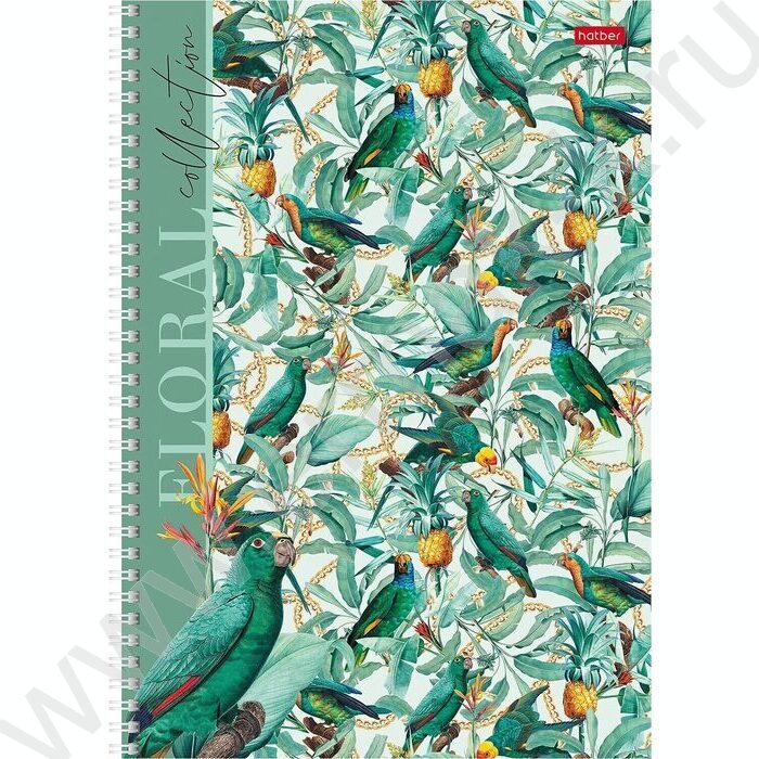 Тетрадь  80л А4 клетка/спираль "Floral collection" мат.лам. | Фото 2