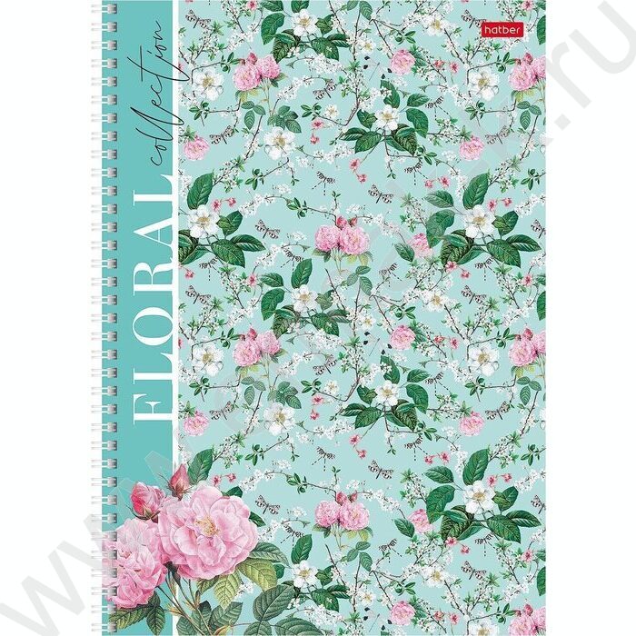Тетрадь  80л А4 клетка/спираль "Floral collection" мат.лам. | Фото 3