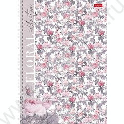 Тетрадь  80л А4 клетка/спираль "Floral collection" мат.лам. | Фото 4