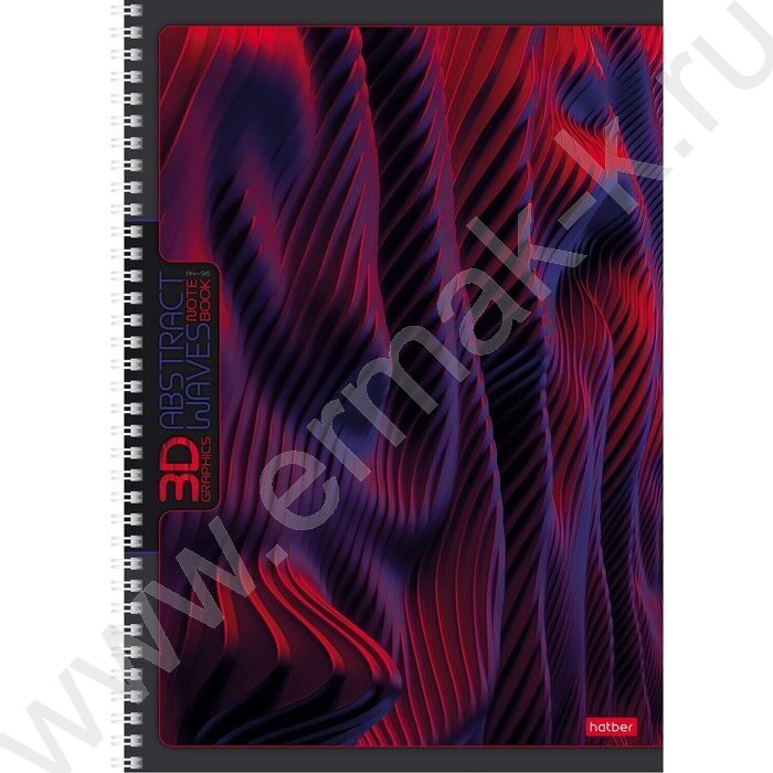 Тетрадь  96л А4 клетка/спираль "Абстракция" /глянц. ламин/ | Фото 1