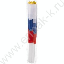Флаг РФ триколор 16*24см на пластиковой трубочке,материал-искусственный шёлк | Фото 3