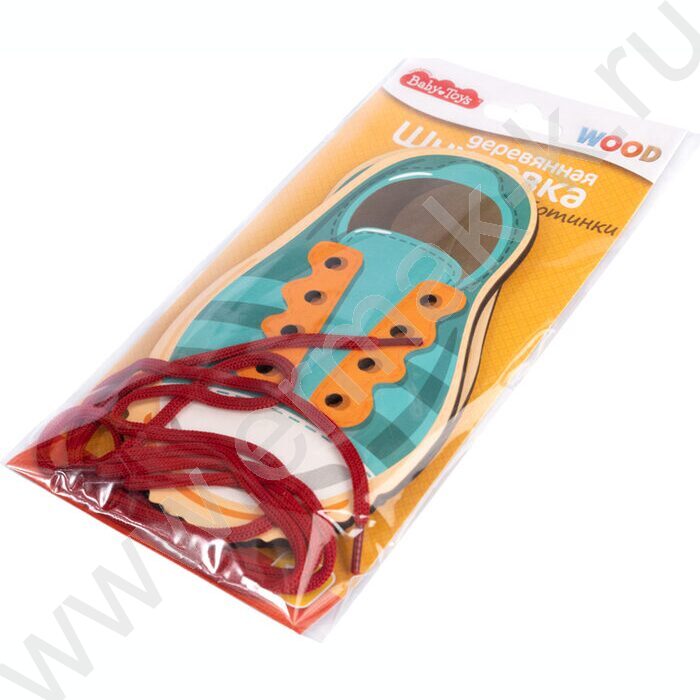 Шнуровка деревянная Baby Toys"Ботинки" | Фото 2