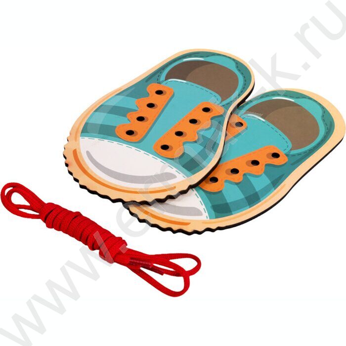 Шнуровка деревянная Baby Toys"Ботинки" | Фото 5