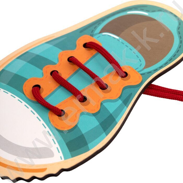 Шнуровка деревянная Baby Toys"Ботинки" | Фото 7