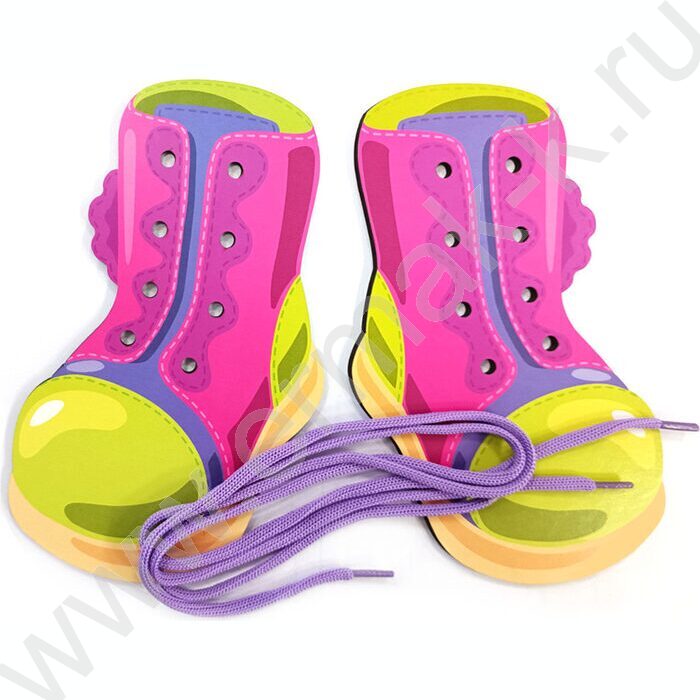 Шнуровка деревянная Baby Toys"Сапожки" | Фото 3