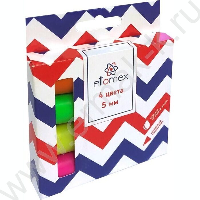 Текстовыделитель /набор  4цв - желт, зел, оранж, роз /1-5мм косой /блистер | Фото 2