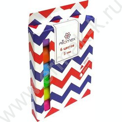 Текстовыделитель /набор  6цв - желт, зел, оранж, роз, гол, сирен /1-5мм косой /блистер | Фото 1