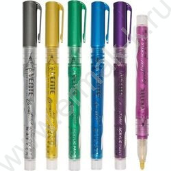 Маркер акриловый /набор  6цв/ "Creative Gloss" цвета METALLIC | Фото 2