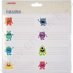 Наклейки на тетради "Monster" 40*96мм, набор - 8шт /блистер | Фото 1